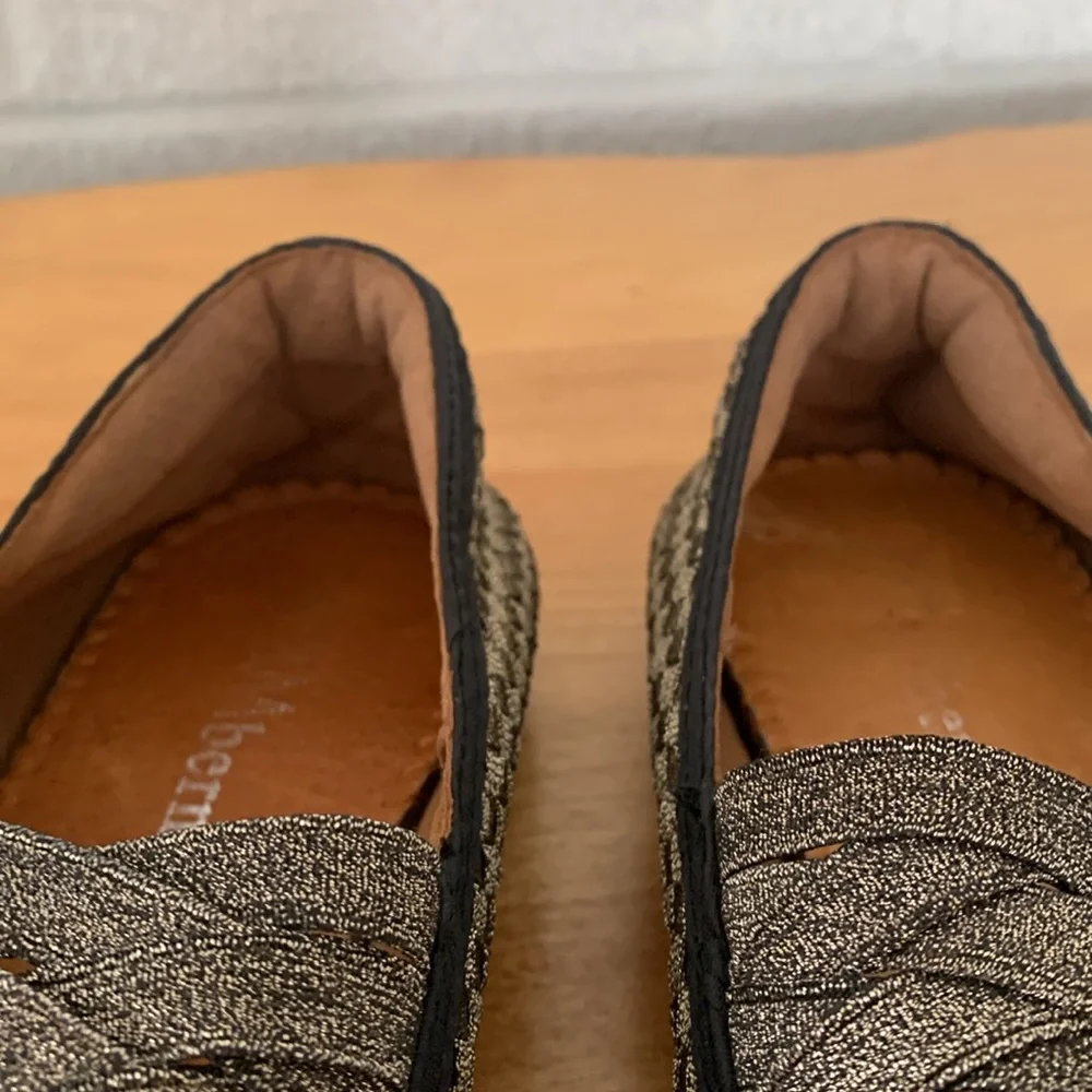 Bernie Mev LOLA Bronze Women's EU 37 Slip on Flat Loafer Woven Memory Foam GUC